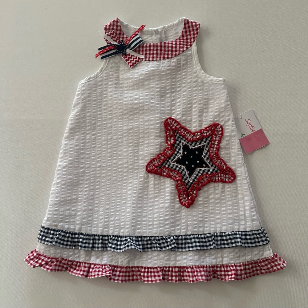 Sophie Rose 18 Months Baby Girl Patriotic Dress Star July 4th American